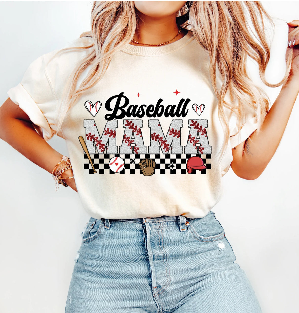 baseball mom gear Baseball Mama Large / Crewneck